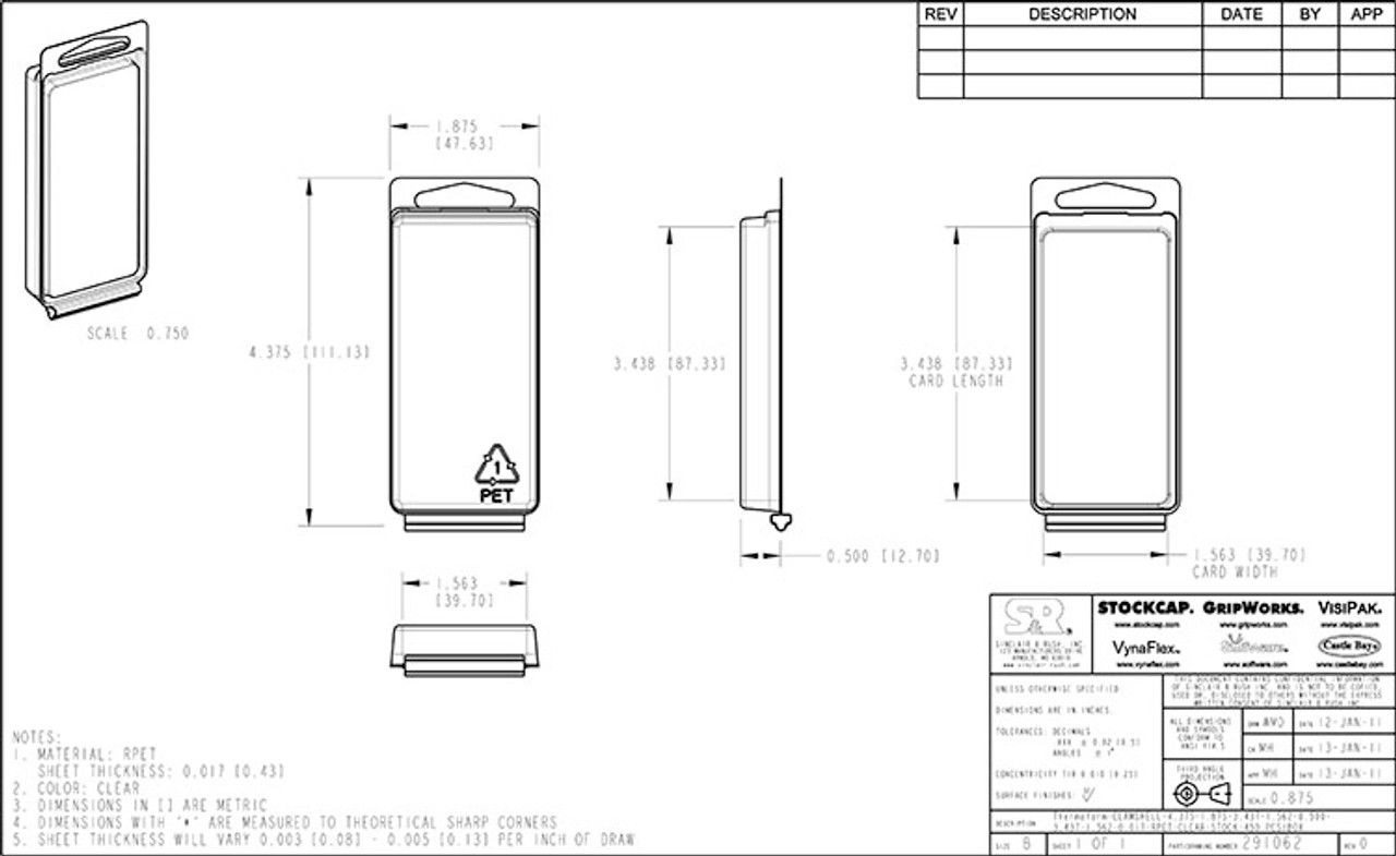 291062 - Stock Clamshell Packaging